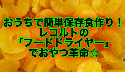 レコルトフードドライヤーで食材長持ち！犬用ジャーキーも作れる♪口コミは？