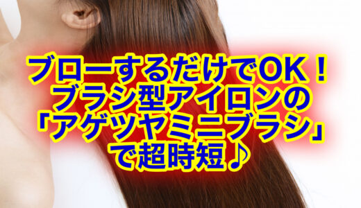 アゲツヤミニブラシの口コミ評判は？使い方と最安値もチェック！