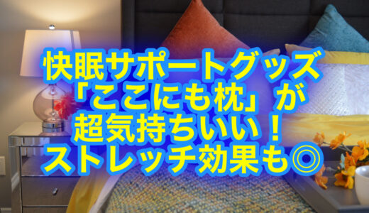 快眠グッズ「ここにも枕」が超おすすめ！ストレッチにも！口コミ評判は？