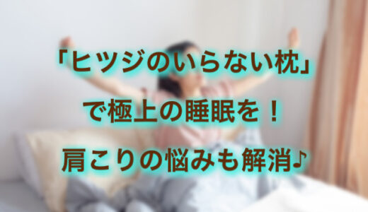 テレビでも紹介！ヒツジのいらない枕 口コミ評判感想・洗い方は？肩こり解消にも！