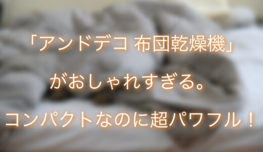 アンドデコの布団乾燥機がおしゃれすぎる。ダニ対策に効果的！靴・衣類乾燥にもおすすめ