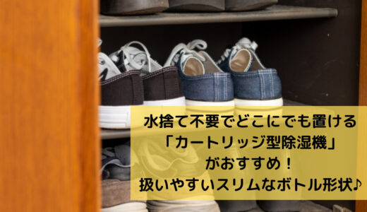 どこでも使える置くだけ湿気対策アイテム「カートリッジ型除湿機」がおすすめ。コードレスだから邪魔にならない♪