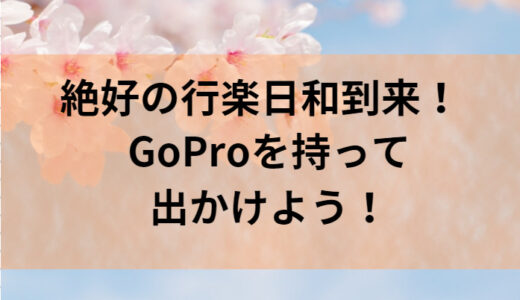 春休みはGoProを持って旅行に行こう！