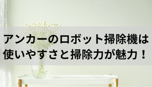 アンカーのロボット掃除機は使いやすさと掃除力が魅力！