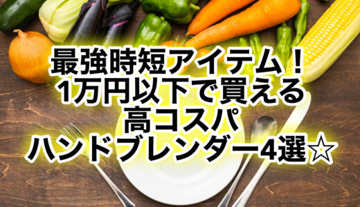 時短料理に大活躍！1万円以下のおすすめハンドブレンダー4選！口コミもご紹介♪